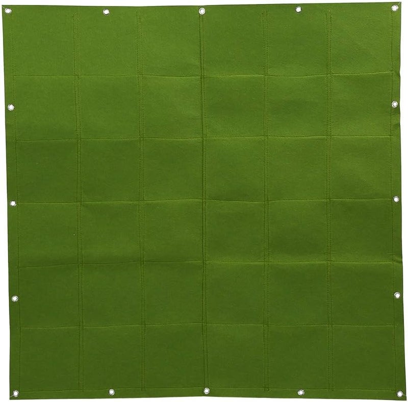 woobles Plant Hanging Bags,36 Pocket Outdoor Vertical Greening Wall Garden Plant Grow Bags for Apartments, Balconies, Patios, Schoolyards and Rooftop (36-Black) - Image 5